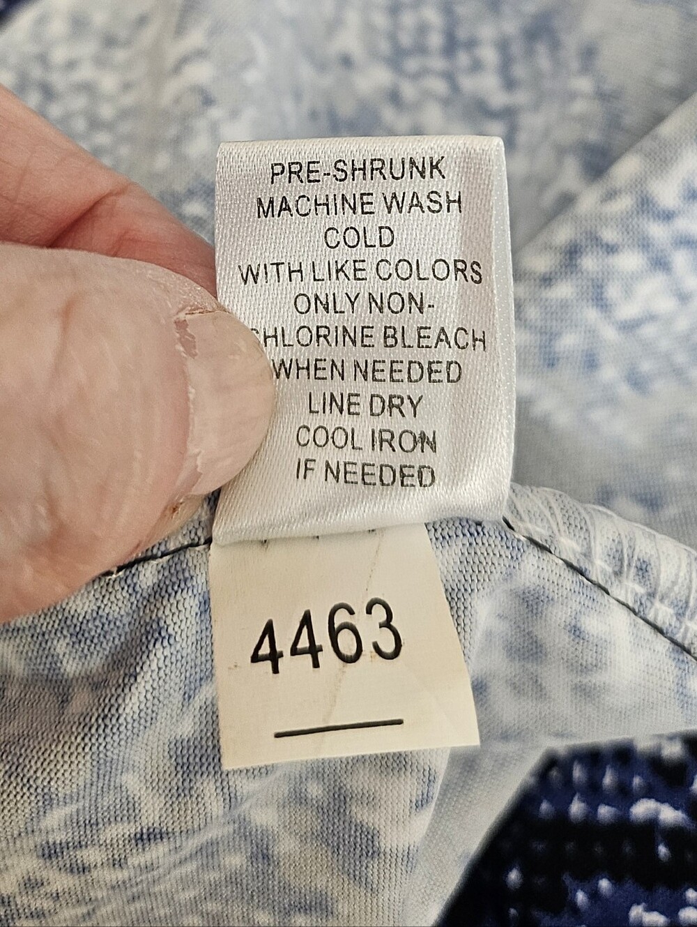 Lulu B 1X Dress Blue Print 3/4 Sleeves Activeware Travel - Picture 8 of 8